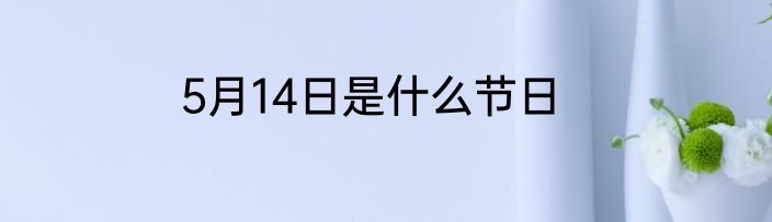 5月14日是什么节日