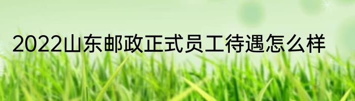 2022山东邮政正式员工待遇怎么样