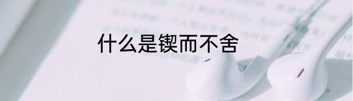 什么是锲而不舍