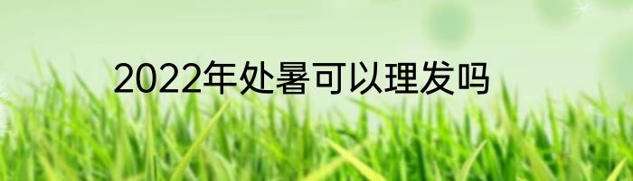 2022年处暑可以理发吗