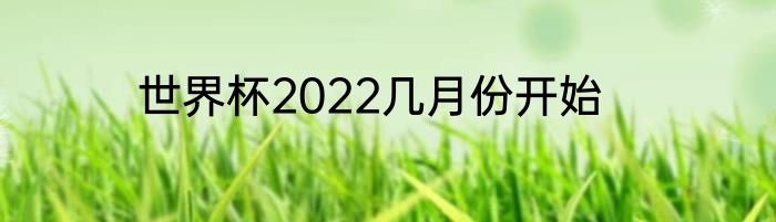 世界杯2022几月份开始