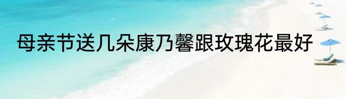 母亲节送几朵康乃馨跟玫瑰花最好