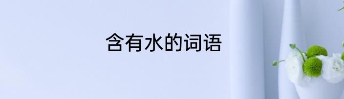 含有水的词语