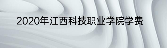2020年江西科技职业学院学费