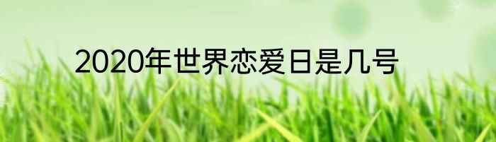 2020年世界恋爱日是几号