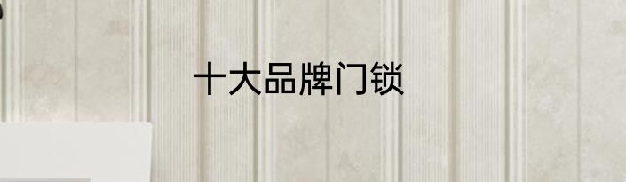 十大品牌门锁