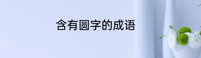 含有圆字的成语