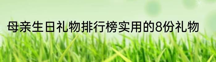 母亲生日礼物排行榜实用的8份礼物