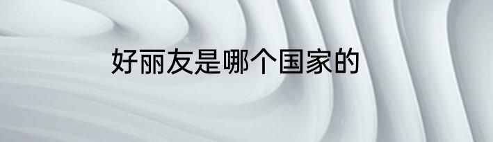 好丽友是哪个国家的