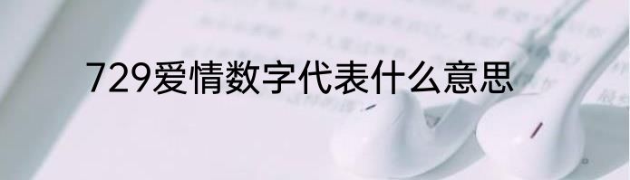 729爱情数字代表什么意思