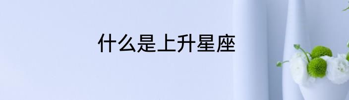 什么是上升星座