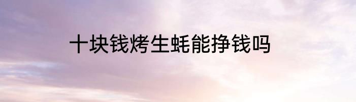 十块钱烤生蚝能挣钱吗