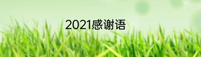 2021感谢语