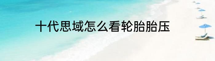 十代思域怎么看轮胎胎压