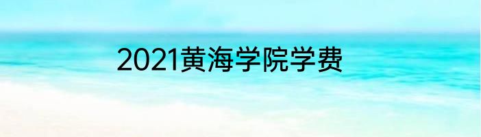 2021黄海学院学费