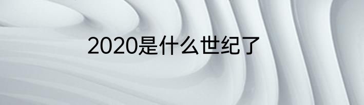 2020是什么世纪了