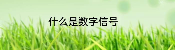 什么是数字信号