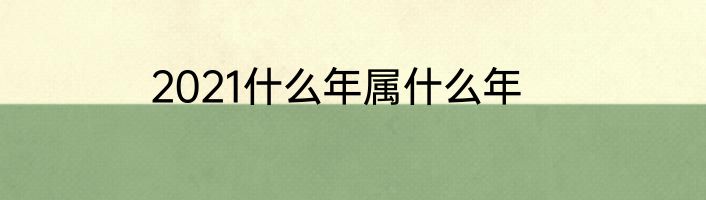 2021什么年属什么年