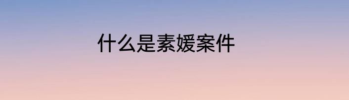 什么是素媛案件