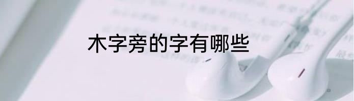 木字旁的字有哪些