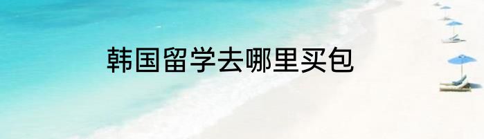 韩国留学去哪里买包
