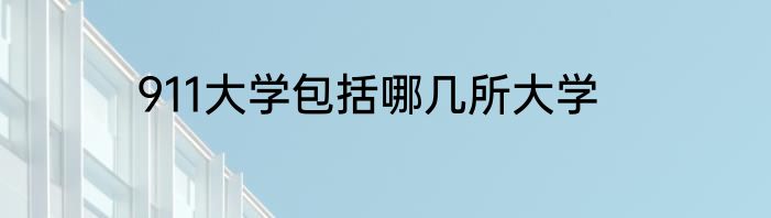 911大学包括哪几所大学