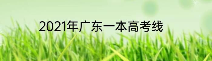 2021年广东一本高考线