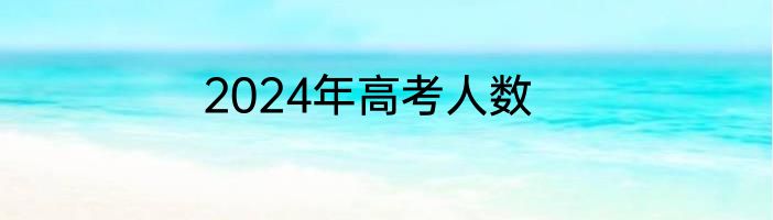 2024年高考人数
