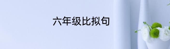 六年级比拟句