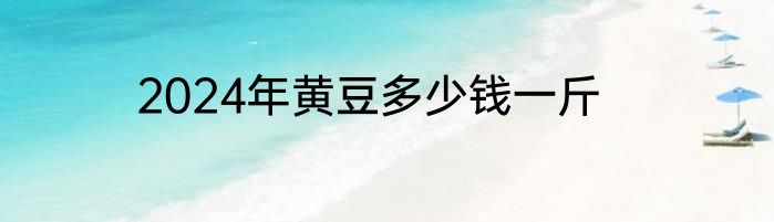 2024年黄豆多少钱一斤