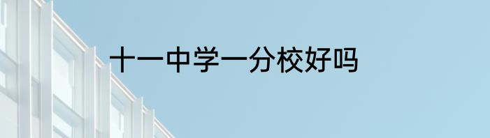 十一中学一分校好吗