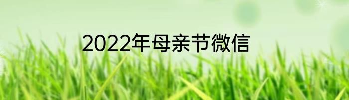 2022年母亲节微信