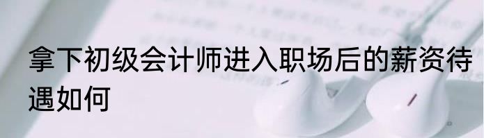 拿下初级会计师进入职场后的薪资待遇如何