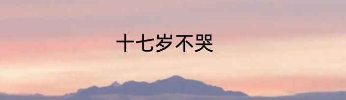 十七岁不哭