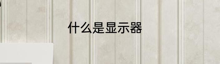 什么是显示器