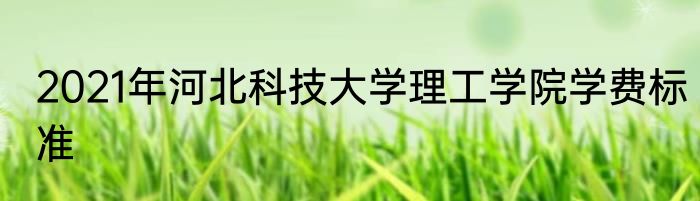 2021年河北科技大学理工学院学费标准
