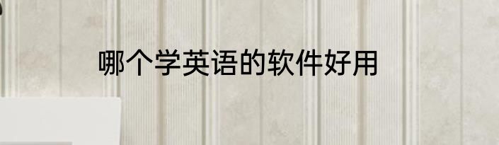 哪个学英语的软件好用