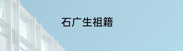 石广生祖籍