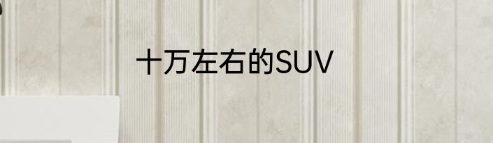 十万左右的SUV