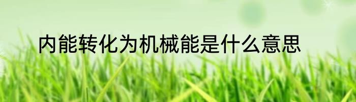 内能转化为机械能是什么意思