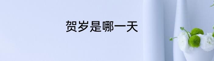 贺岁是哪一天
