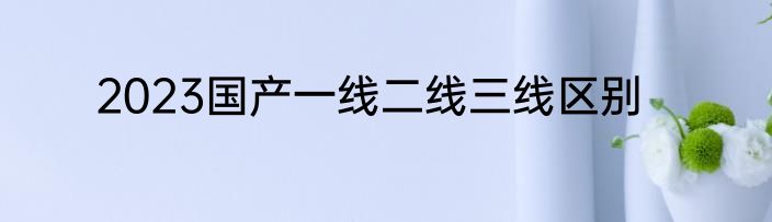 2023国产一线二线三线区别