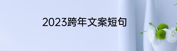 2023跨年文案短句