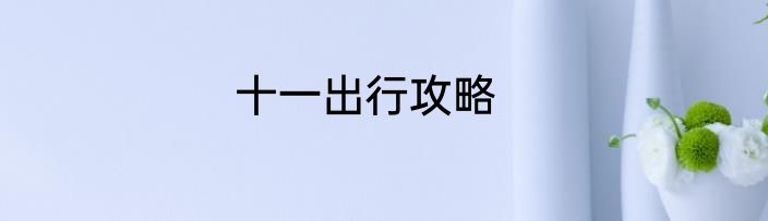十一出行攻略