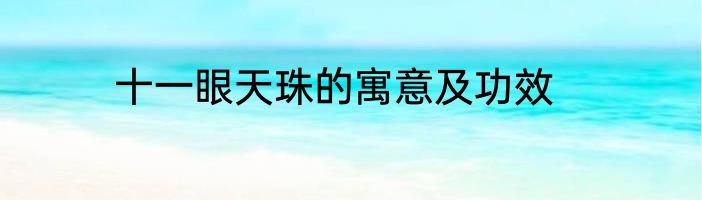 十一眼天珠的寓意及功效