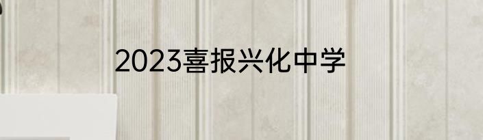 2023喜报兴化中学