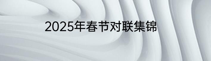 2025年春节对联集锦