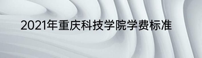 2021年重庆科技学院学费标准