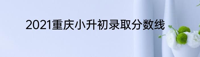 2021重庆小升初录取分数线