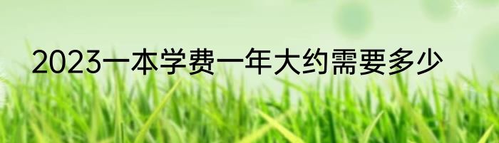 2023一本学费一年大约需要多少